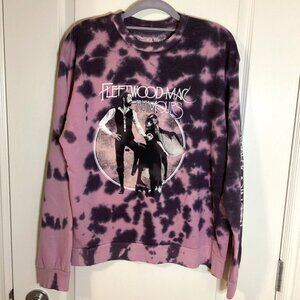 Fleetwood Mac Rumours Women's Purple Tie Dye Sweatshirt Crew Neck Size L